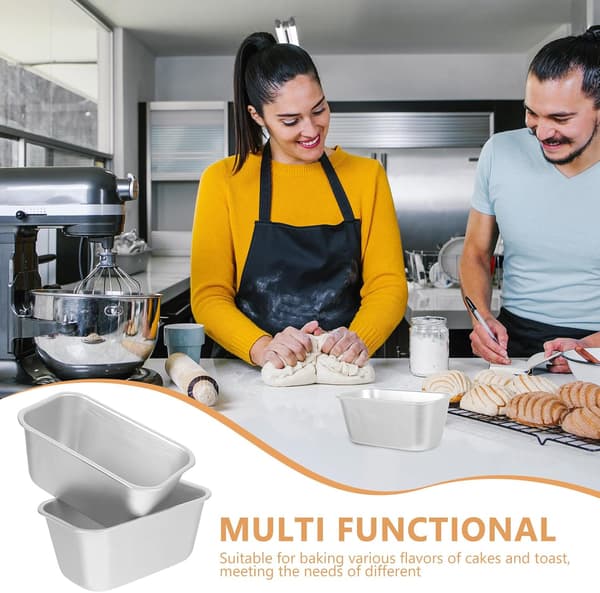 2 st non-stick brödformar i aluminiumlegering rektangulära återanvändbara bakformar för kakor och köttfärslimpa