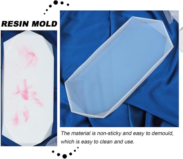 Krystalllimform DIY Silikonbrettform Epoxy Utstillingsstativ Støping for Håndverk