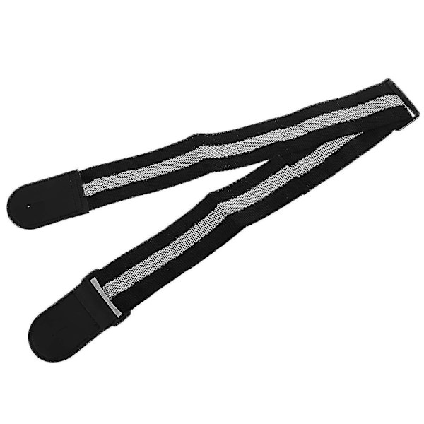Justerbara Gitarrremmar Nylon Gitarrrem PU Läder Svart + Grå