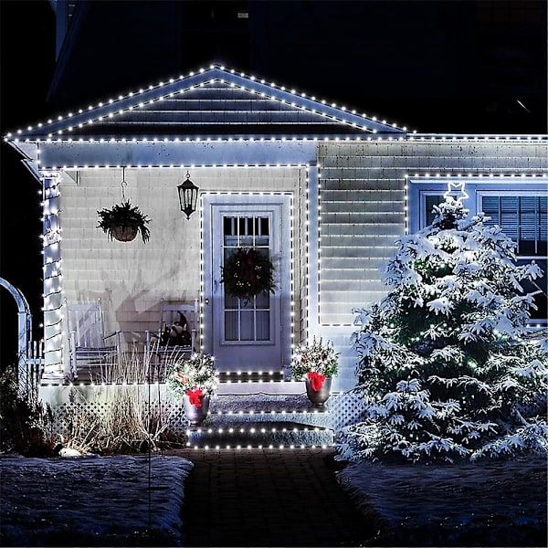 LED-lysstreng for utendørs bruk 20m 200 LED-er med fjernkontroll