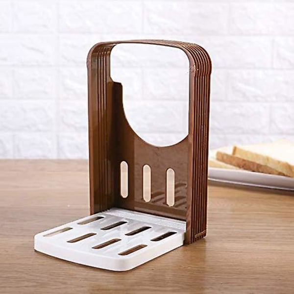2 stk Brødskjærer Brødmaskin Toast Bagel Brød Sandwich Slicer Kutter Sammenleggbar Og Justerbar Hjem