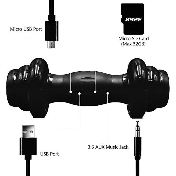 H15 Håndvægtsformet Bluetooth-højttaler med USB-opladning