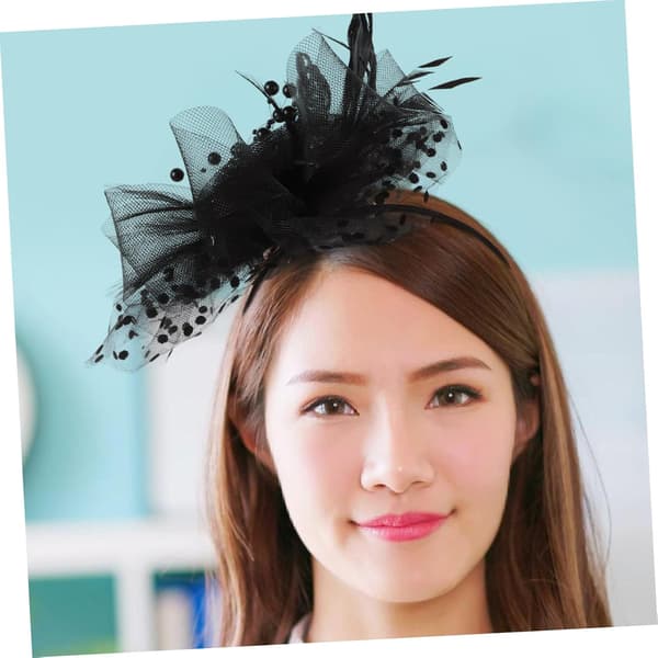Fascinator Pannebånd for Kvinner Brude Mesh Hodeplagg Blomsterpannebånd