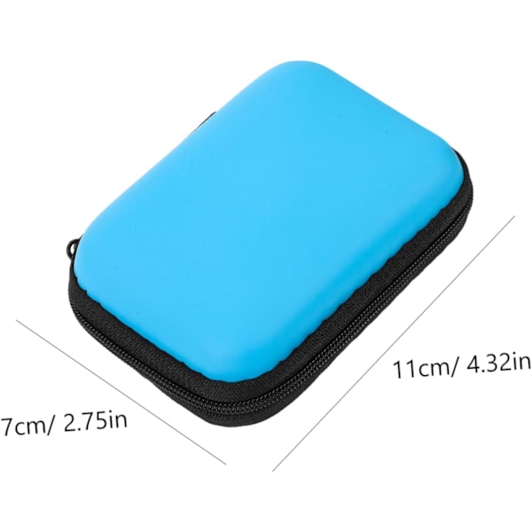 2 stk. HDD Beskyttelsesveske Robust Nylon Harddisk Oppbevaringsetui Kompakt Bæreveske Boks for Elektronikk
