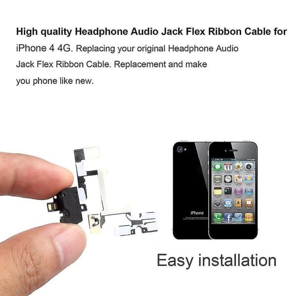 iPhone 4 4G-kuuloke-ääniliitäntä power joustokaapeli