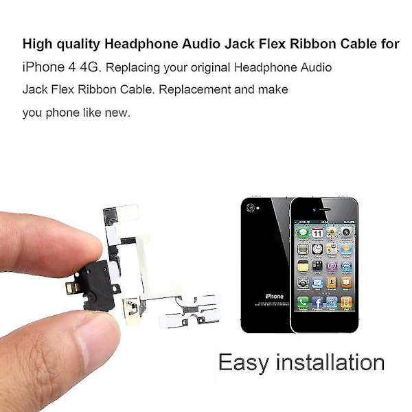 iPhone 4 Lydjacks Power Volume Flex Kabel Bånd