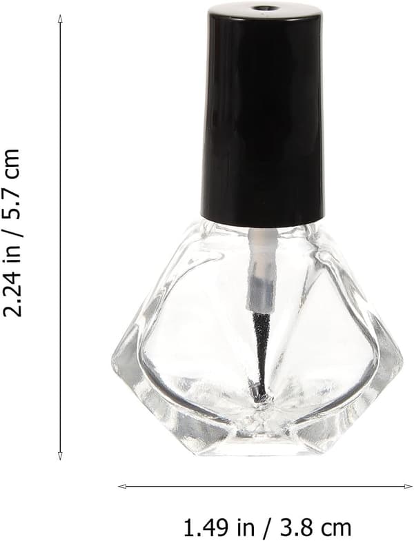 10 st 7 ml tomma nagellacksflaskor med borste påfyllningsbara små glasbehållare bärbar nagellacksförvaring