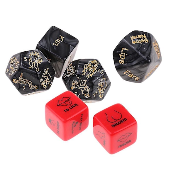 6 stk. Voksen Spicy Terninger Par Elskere Soverom Naughty Foreplay Han Hun Leke