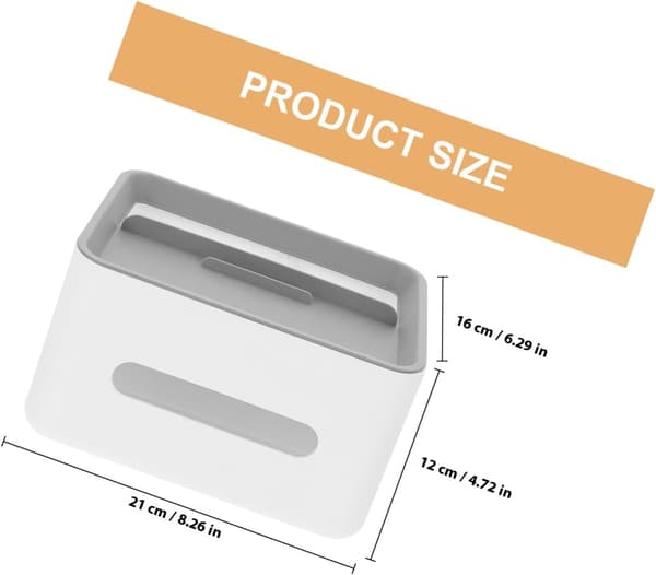 2 stk. vævsdispenser telefonholder Multi-gitter design Pp materiale Multifunktionel smart opbevaringsboks