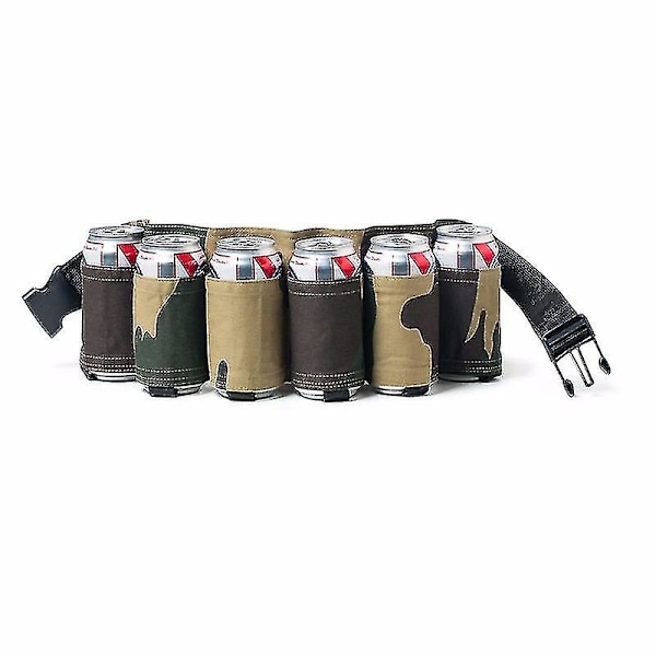 Klättring Camping Vandring Holster Bärbar Flaska Midja Öl Bälte Väska Praktisk Vinflaskor Dryck Bur Hållare Hängande Organiserare(haoyi)-b-yuhao Camouflage