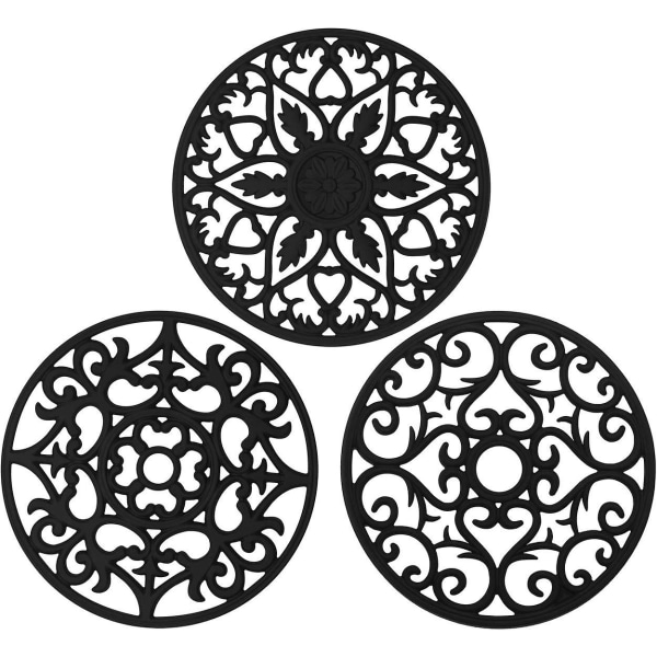 Silikon Underkop, Anti-Snavs, Blomstformet Multifunktionel Isolering, Blød Og Holdbar Anti-Skrid