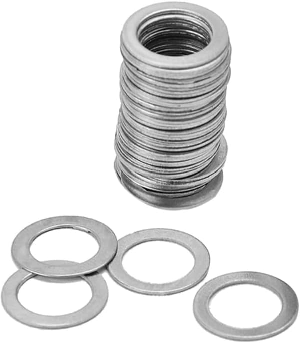 50 st silverplatta brickor innerdiameter för gitarrbricka instrumentmuttersats