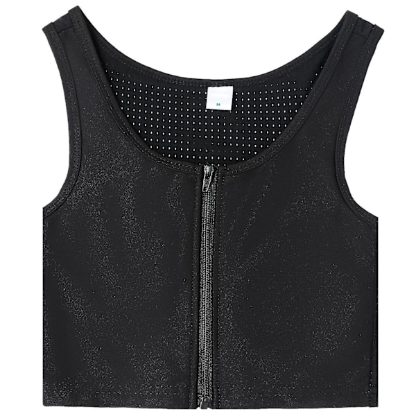 Kvindes Brystbinder Stærk Elastisk Bånd Tanktop Shapewear Åndbar Toppe Til Tomboy Trans Lesbisk Black