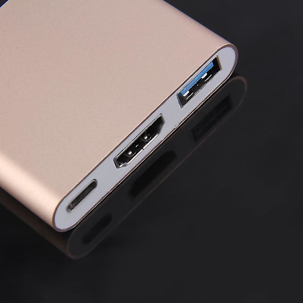 Type-C USB 3.1 - USB-C 4K HDMI -sovitin 3-in-1-keskitin