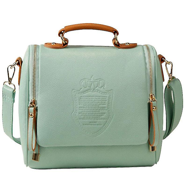 Damväska med axelrem, crossbody, dragkedja, stor kapacitet, PU-läder, för mobiltelefon Green