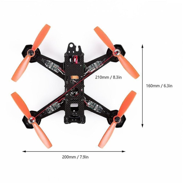 Ocday Razer 210 Kokoinen Täyshiilikuituinen FPV-Kilpa-drone Quadcopter RTF
