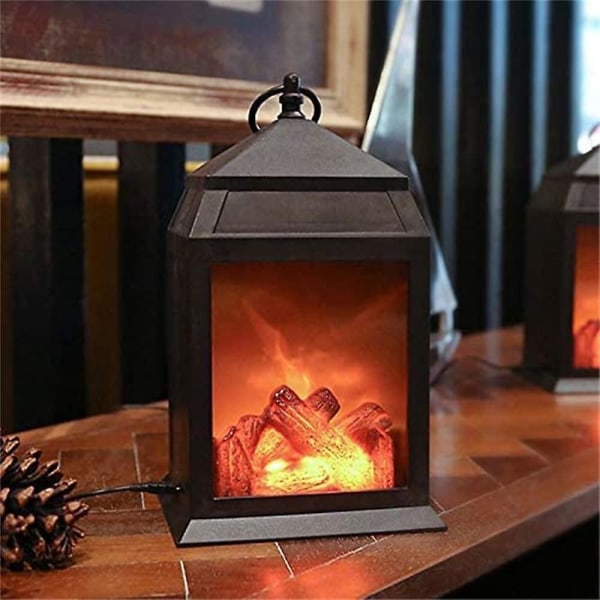 LED Flamme Lanterne Dynamisk Lampe Simuleret Pejslys