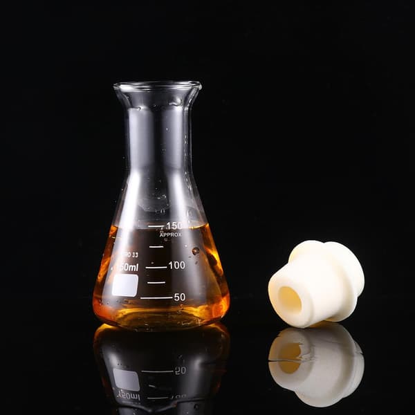 Glasskolbe 150 ml solid konisk form med propp for vitenskapelig laboratoriearbeid og studentbruk