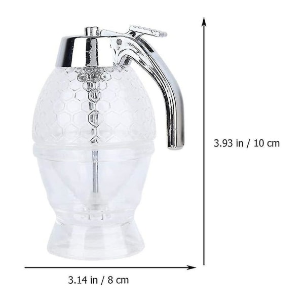 2 stk Honningdispenser Dryppfri Sirupdispenser Med Stativ Honningkopp