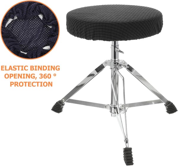 2 st runda stolsitsöverdrag för barstolar, elastiska tvättbara stolsöverdrag i polyester