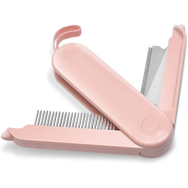 Detangling And Detangling Comb, Foldable 2-sided Grooming Brush For Detangling, Mats And Knots, Reduce Shedding For Medium And Short Haired Dogs And C