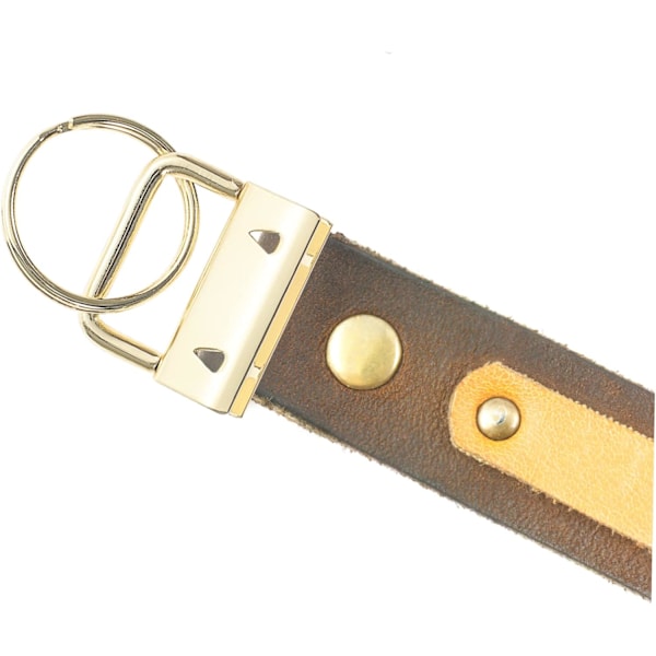 50 stk. DIY Metal Nøglering Nøglevedhæng Hardware Nøglering til Bagage Håndledsrem Stof Præget 25mm Guld