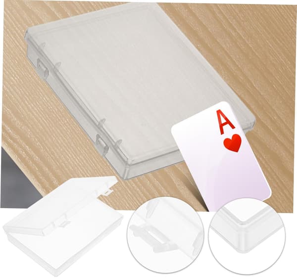 Förvaringslåda för pokerkort och hållare för spelkort Bärbar rektangulär plastlåda