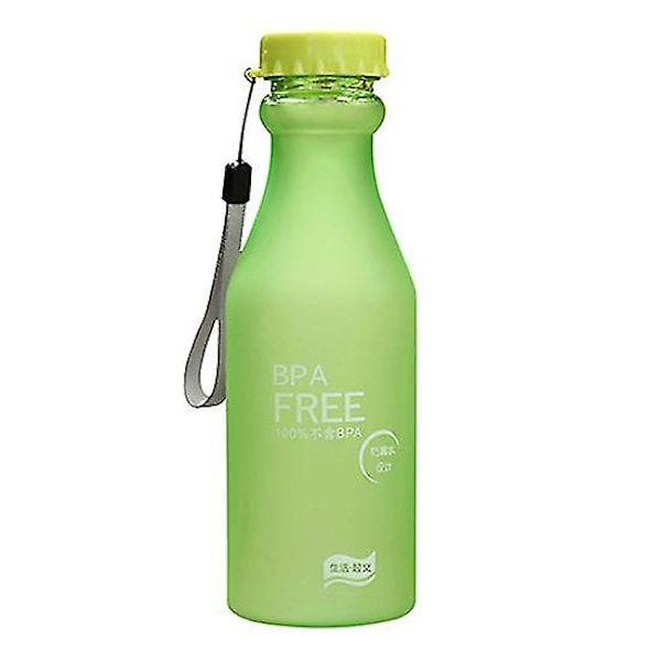 Scrub Bärbar Läcksäker Vattenflaska Cykling Sport Oöverskådlig 550ml Dryckesflaskor Green
