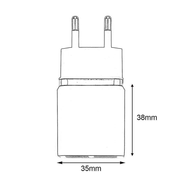 Universal 4-ports USB Reisevegglader EU-pluggadapter