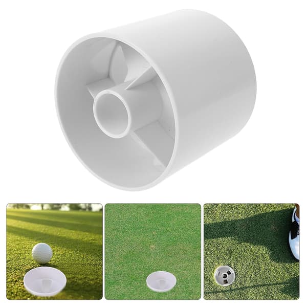 Golfhålkopp och flaggset för puttinggreen, golfutrustning i plast med träningshållare, golfkoppar