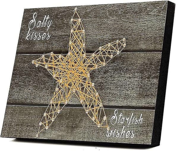 3D DIY Negle String Art Kit Havstjerne Snoede Linjer