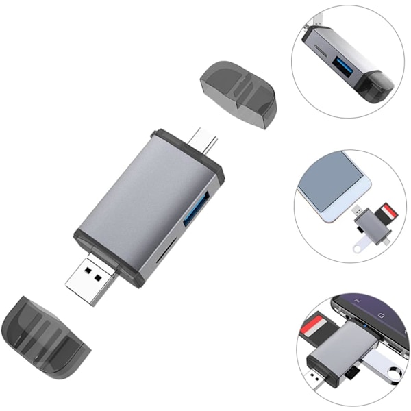 USB till läsare adapter Micro kortläsare Mångsidig kortläsare för dator USB c kortadapter Portabel