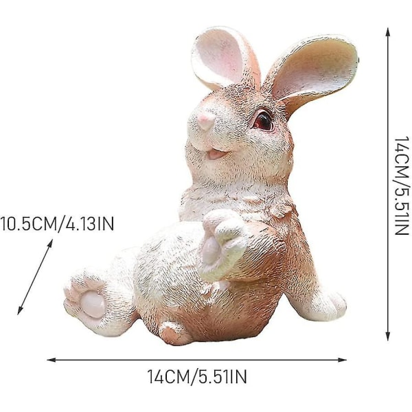 Hagefigurer i form av en miniatyrkanin, for hagedekorasjon, bonsai, terrasse