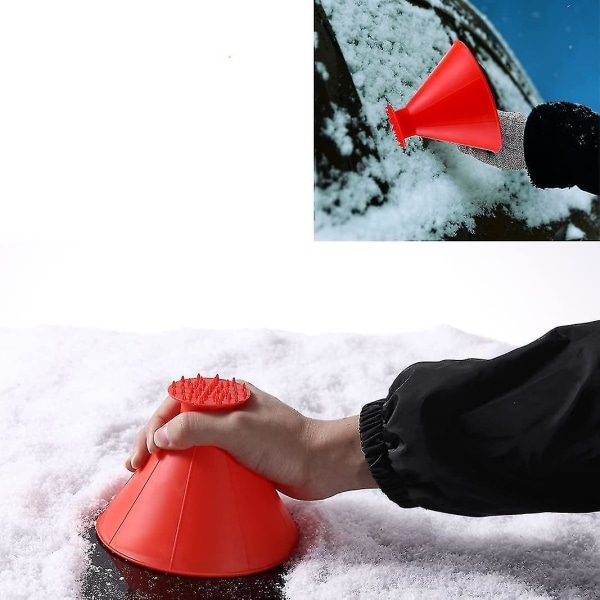 Magiske isskraper, kjegleformet snøfjerner til bil