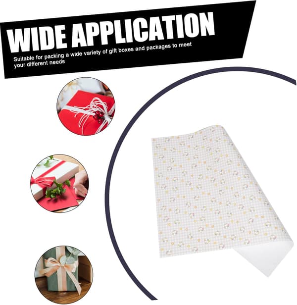 5 ark bi-design omslagspapper blommigt förpackningspapper för DIY för blommor