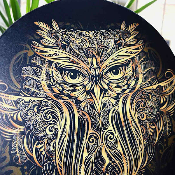 Nya Shamantrummor Handhållna 25x25x5cm Svart Handgjorda
