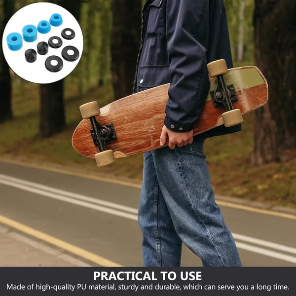 Skateboard støtsikre puter 4 stk støtdemperputer sett kompakt design for skateboardtilbehør