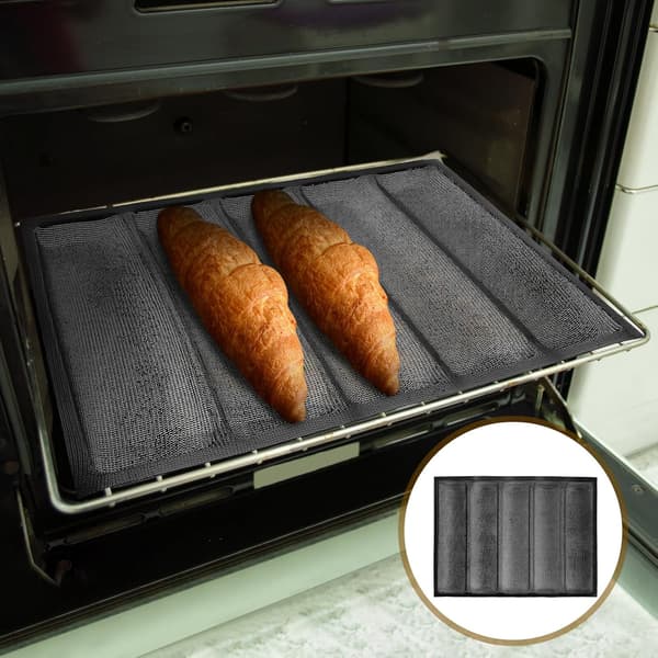 Silikone brødbageform med 5 rum 12 tommer brødform