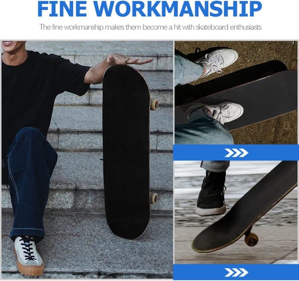 5 stk. skridsikkert sandpapir til skateboard griptape Skateboard griptape Longboard til dæk