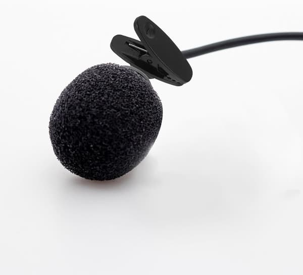 10 stk. svart mikrofonklipsholder for skjortekrage, solid plastmateriale