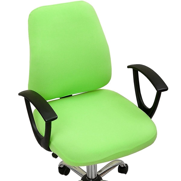 Tietokoneen toimistotuolin cover, halkaistu suojaava venyvä kangas polyesteripöytä työtuolin päälliset Stretch pyörivä tuolin päällinen, irrotettava Green