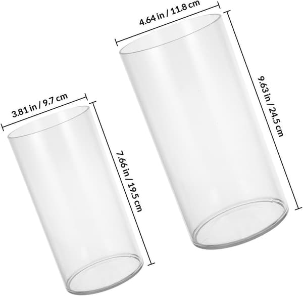 2-pack vasdekor blomvas cylindrisk PET-material modern enkel elegant stil heminredning