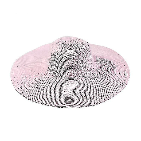 Naisten Aurinko Olkihattu Laaja Reuna Kesähattu Taittuva Rullautuva Löysä Rantahattu Pink