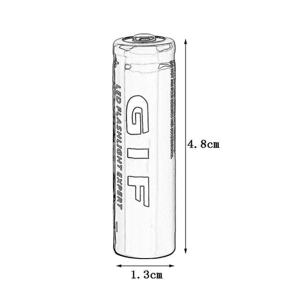 Gult 4st 3,7v 14500 2500mAh Li-ion uppladdningsbart batteri