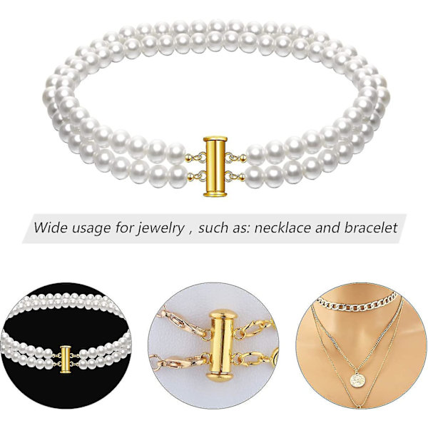 8 stycken 4 storlekar Glidspänne Lås Halsband Koppling Multi Strängar Glidrör Spännen Med Förvaringslåda