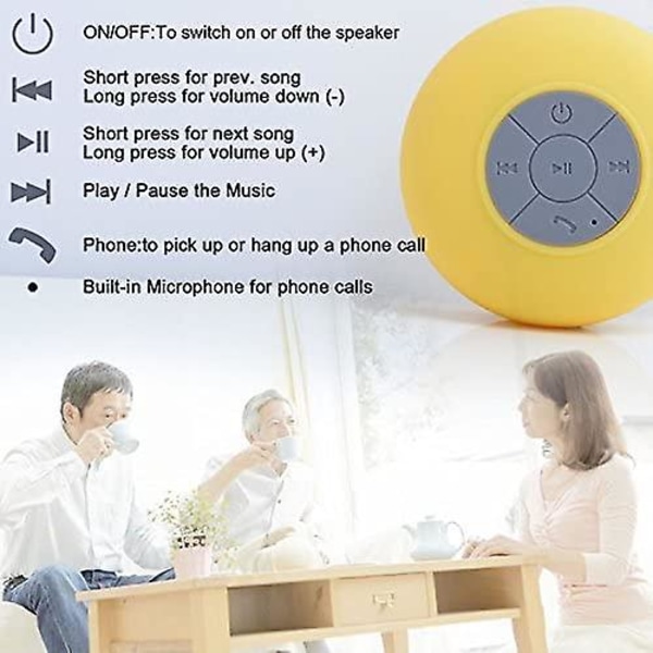 Duschhögtalare, Trådlös Vattentät Bluetooth Duschhögtalare, Vattentät, Bärbar, Handsfree