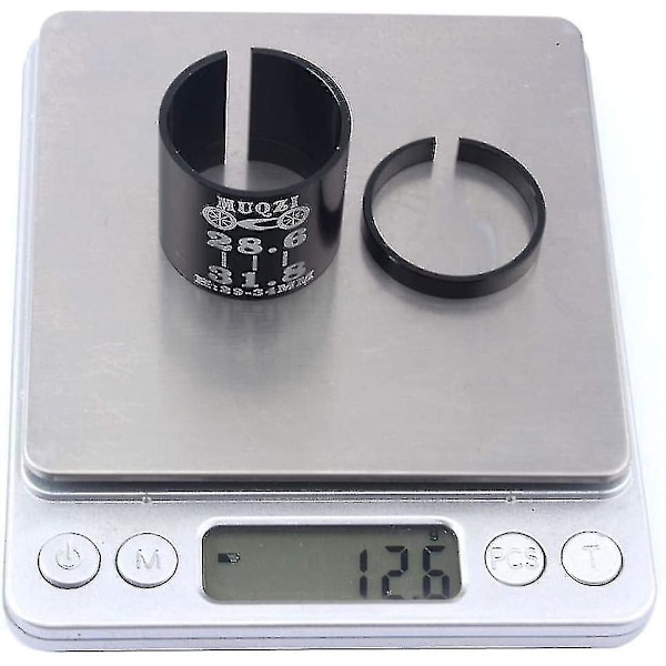 Cykel Styrstamme Gaffel Skive Adapter 28,6 mm Til 31,8 mm Styr Skive Forlænger Adapter - Sort