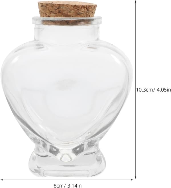 4st Glas önskeflaskor Hjärtformade Dekorativa Flaskor 160ml Glas