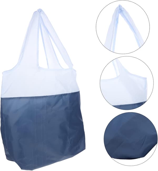 2 stk sammenleggbar handlepose Handlenett i lerret Oppbevaringsveske Stor kapasitet handlepose