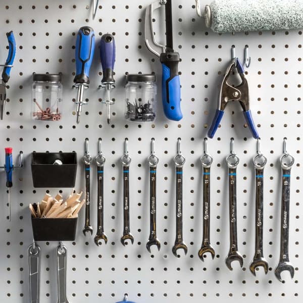20 st pegboardkrokar, pegboardtillbehör, pegboardorganisatorkit, pegboardklämmor
